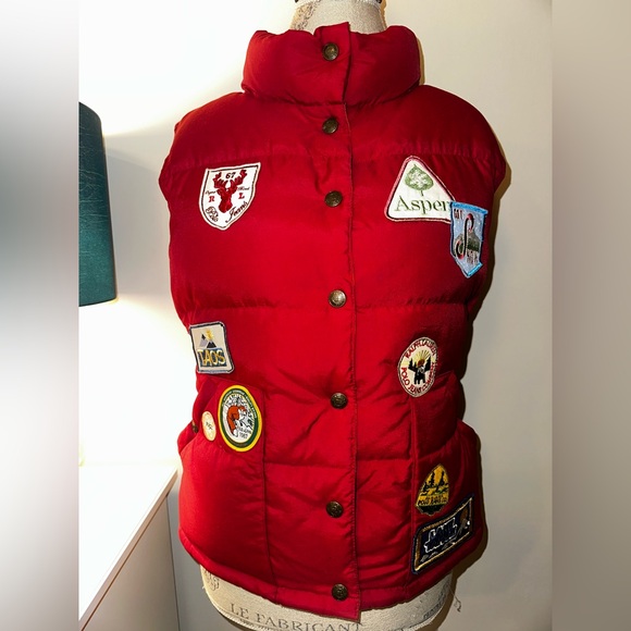 68 Ralph Lauren Polo Reversible Patchwork Down Vest Gilet Ladies Large MINT! - Picture 2 of 14